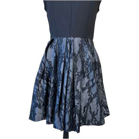 French Connection Milly Dress Sleeveless Lace Pleated Petticoat Pockets Size 10 - Picture 9 of 11